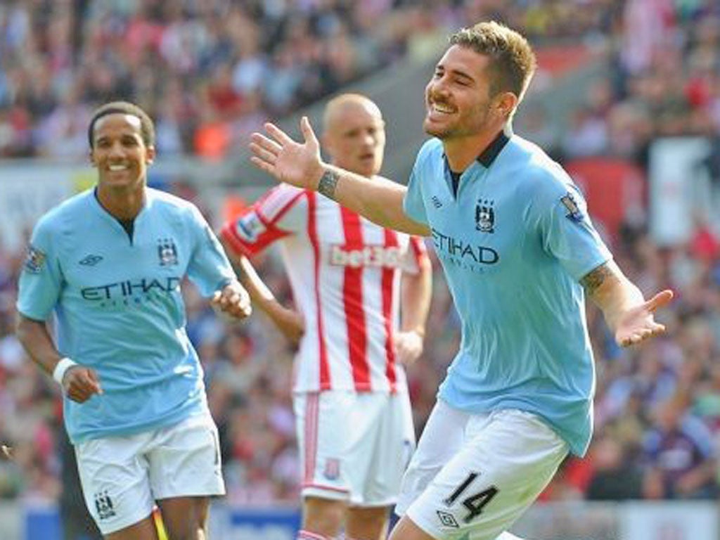 Javi Garcia scored City’s equaliser against Stoke