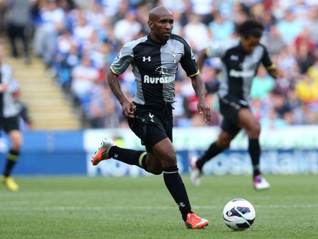 Jermain Defoe says he is happy in the role of lone striker for Spurs