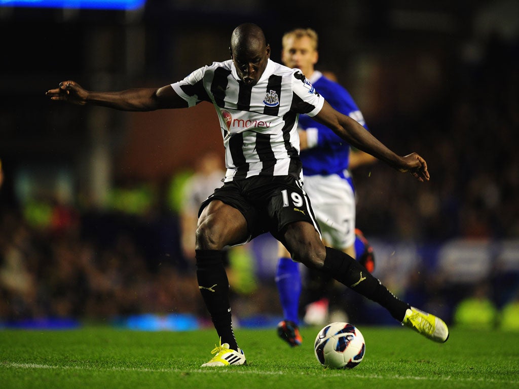 Newcastle's Demba Ba scored both goals for his side