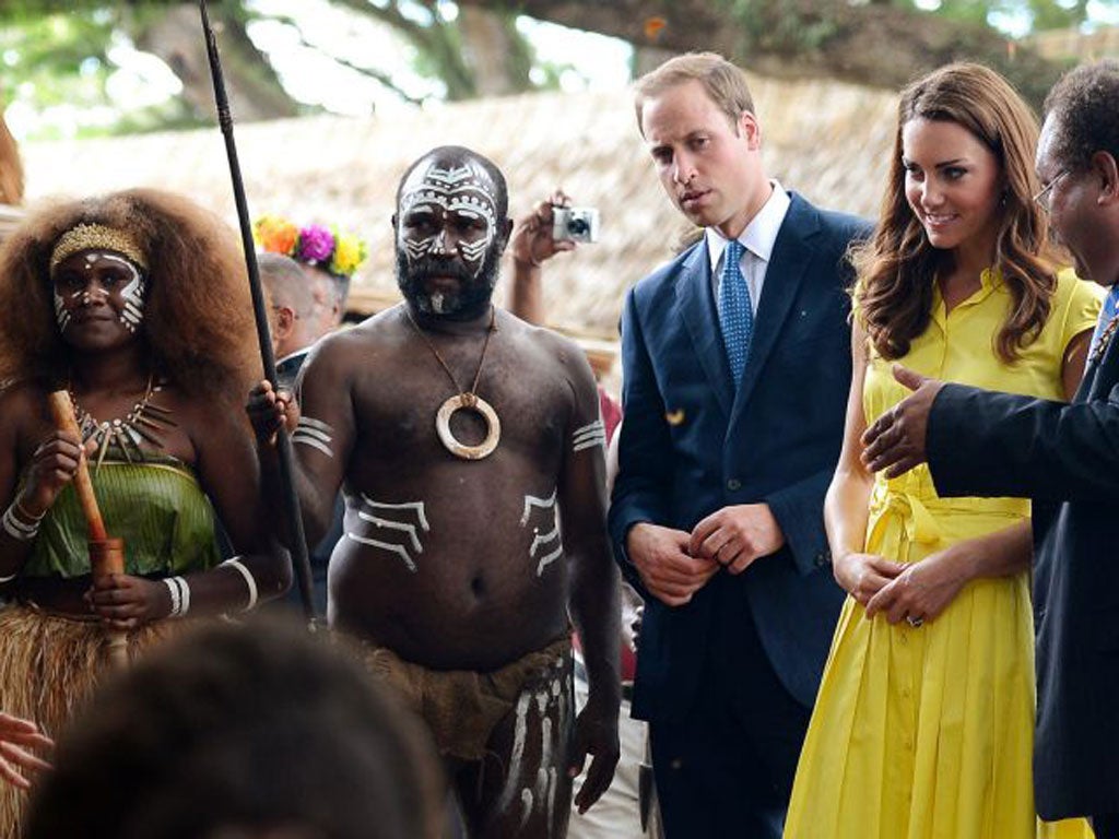 The Duke and Duchess of Cambridge visit Honiara in the Solomon Islands yesterday