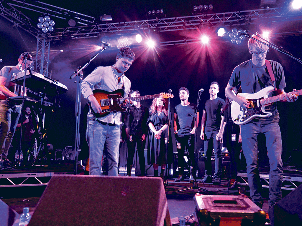 High note: Alt-J on stage at Reading Festival 2012