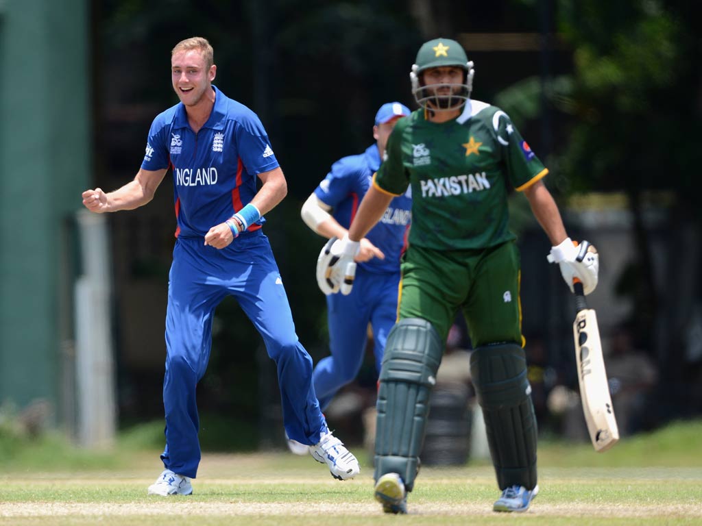 Stuart Broad pictured against Pakistan