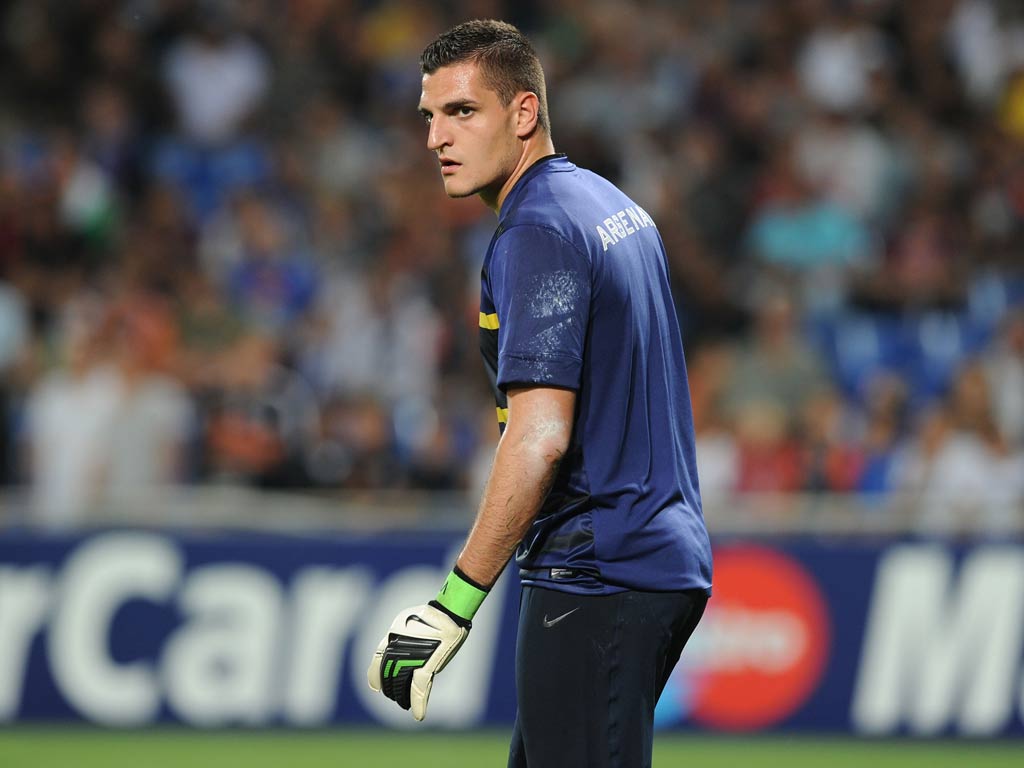 Arsenal goalkeeper Vito Mannone