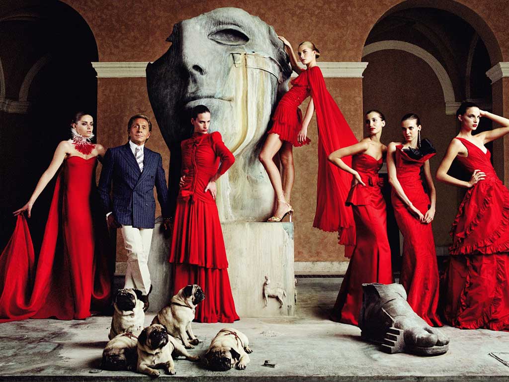 Master at work: Filled with photographs, mementoes and unseen gowns from the archive, this exhibition looks back at the 50-year career of a maestro. Valentino: Master of Couture, at Somerset House from 29 November