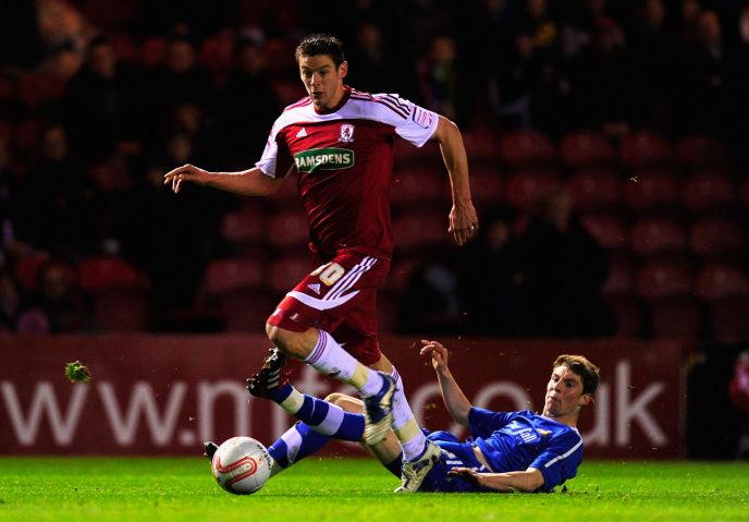 Lucas Jutkiewicz scored both of Middlesbrough’s goals last night