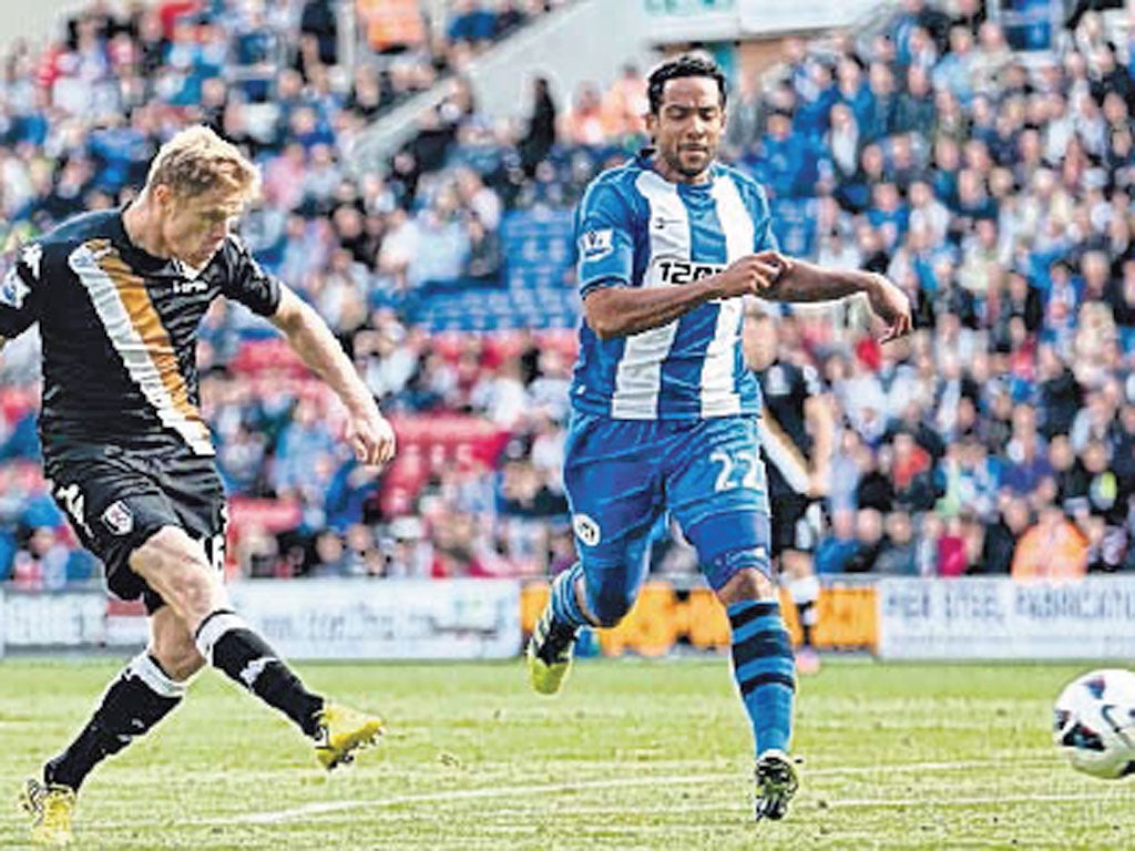 Damien Duff slots one home for Fulham