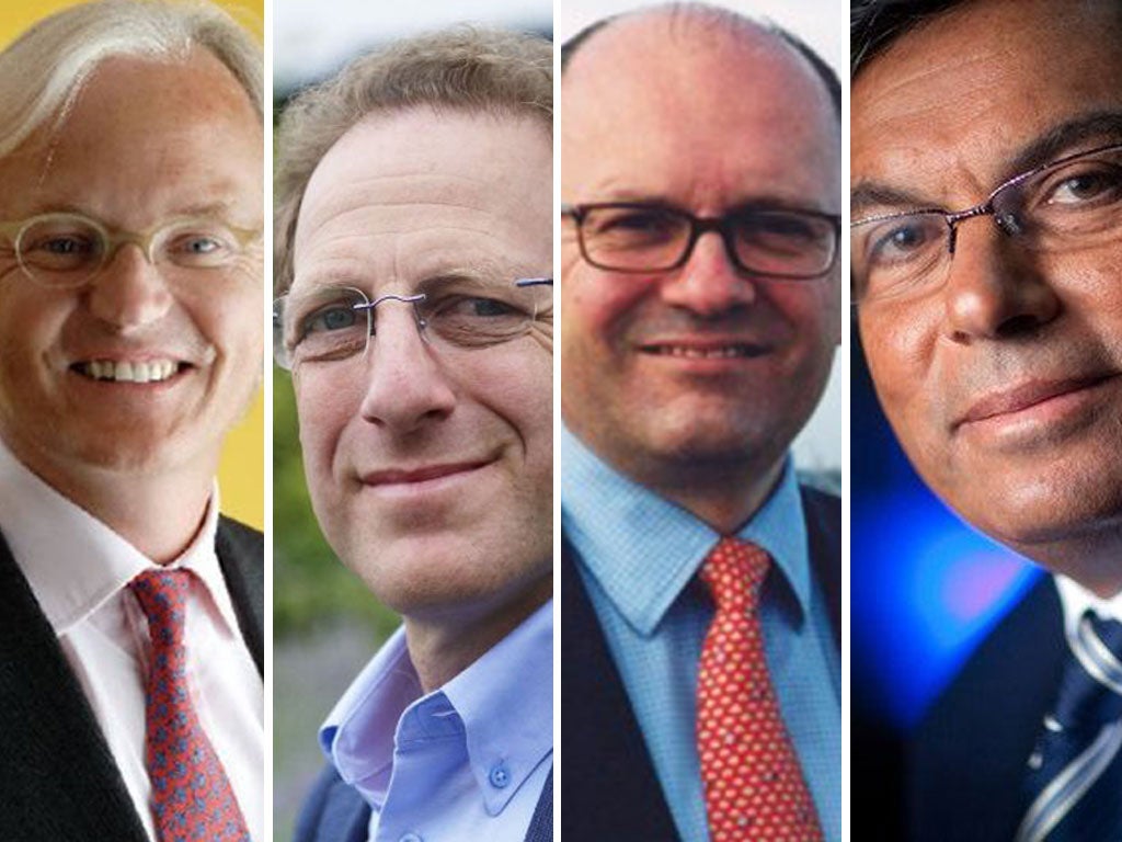 From left: David Harding, Henry Engelhardt, Michael Spencer and Ayman Asfari