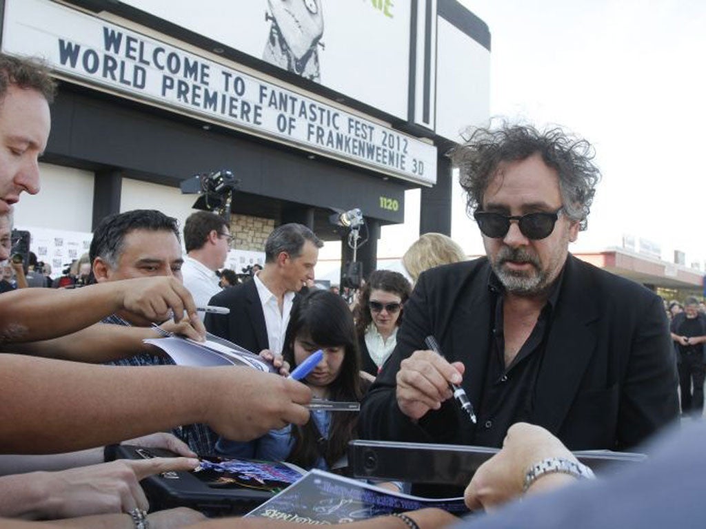 Tim Burton at the world premiere of ‘Frankenweenie 3D’ in Texas
last week