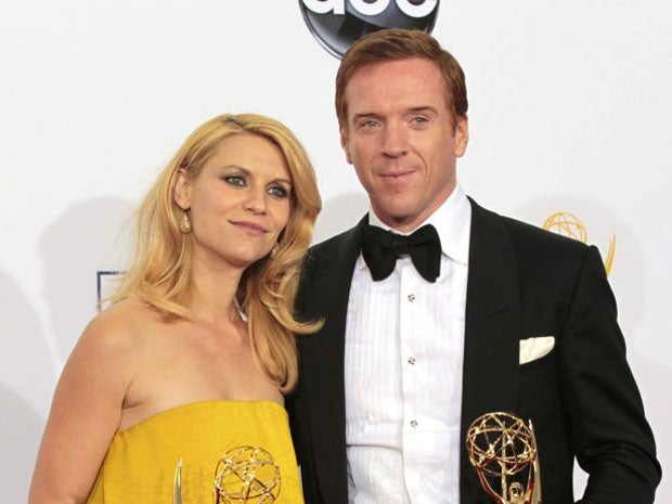 Claire Danes and Damian Lewis won Emmy awards for outstanding lead actress and actor in a drama series for their roles in 'Homeland'