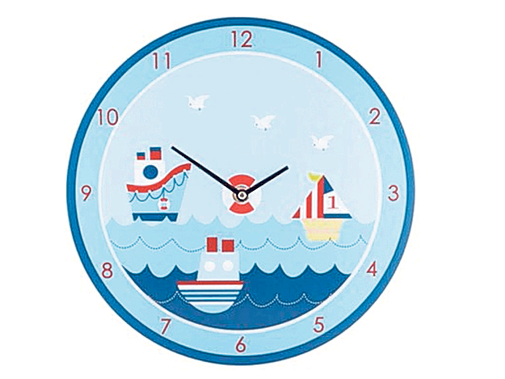 <p>1. Gisela Graham Blue Ship</p>
<p>£17, debenhams.com</p>
<p>A playful bit of kitsch with a distinct nautical feel – witness the ships and seagulls. Has easy-to-read red numbers, so ideal for kids.</p>