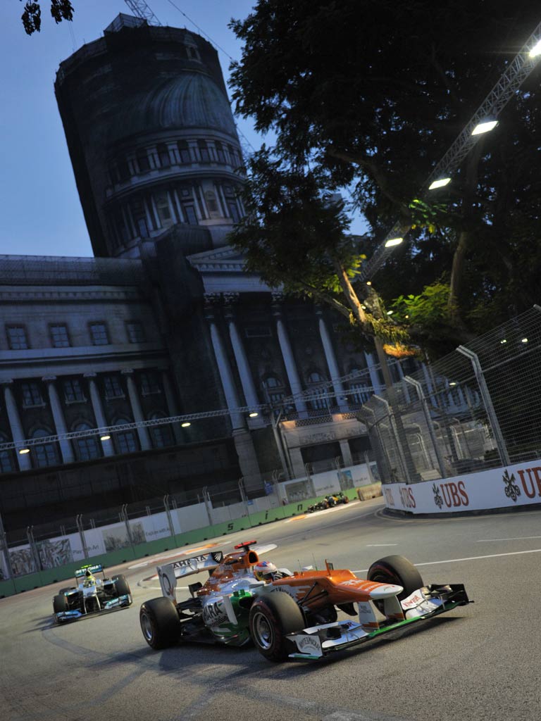 Paul Di Resta in action in Singapore