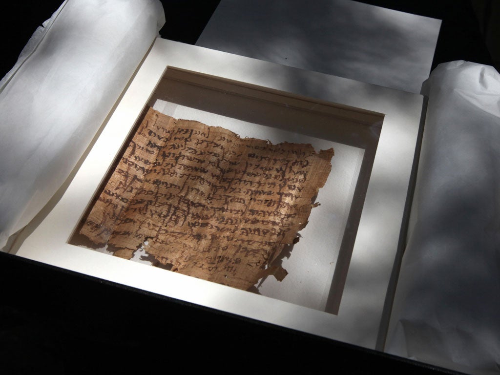 May 6, 2009 a 2,000-year-old papyrus document found by Israeli archeologists in Jerusalem.