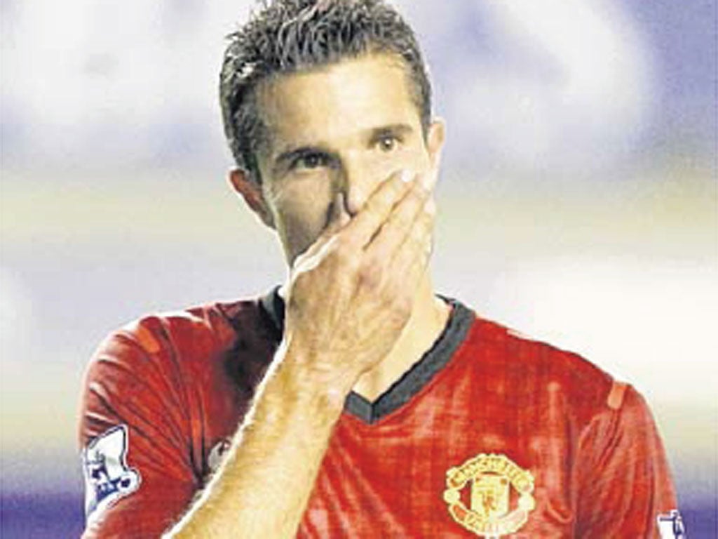 Robin van Persie had a poor experience on his United debut