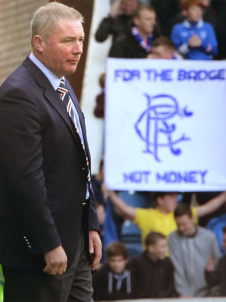 Rangers' Ally McCoist feels the strain