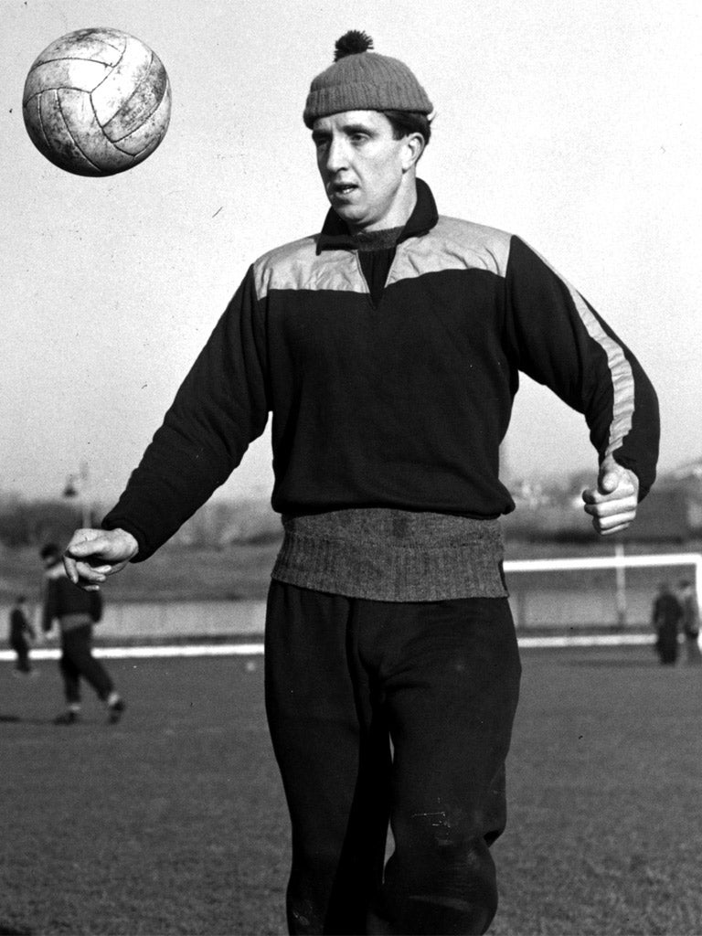 Bond pictured during his West Ham playing days in 1957