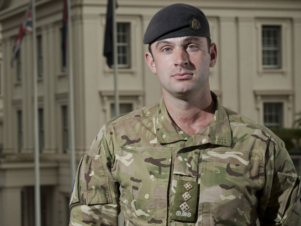 Captain Garland lost six and half pints of blood out of around ten pints someone of his size would have in the body