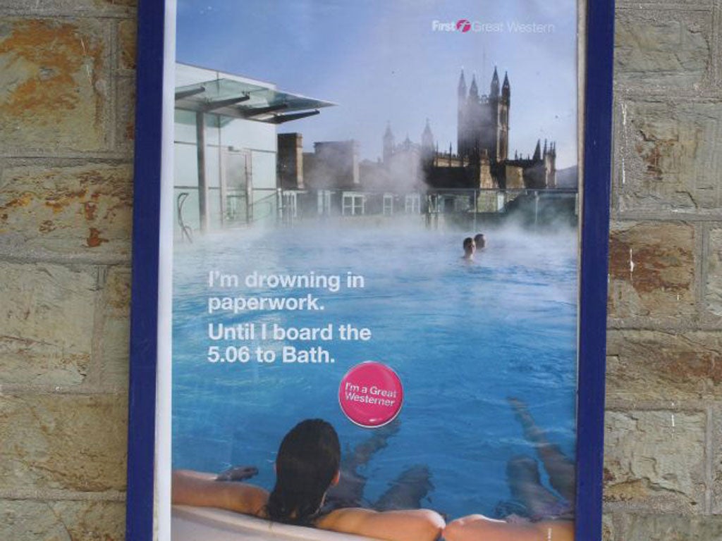 Bath time: First Great Western’s poster