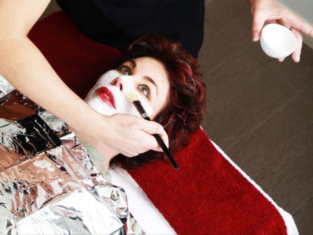 Foiled again: Ruby Wax takes a visit to the resort’s spa centre Robson Studios