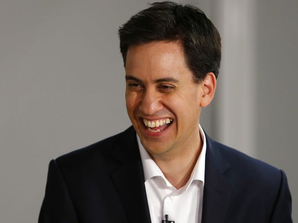 The Labour leader Ed Miliband during a question and answer session with local people at East Manchester Academy ahead of his party's conference