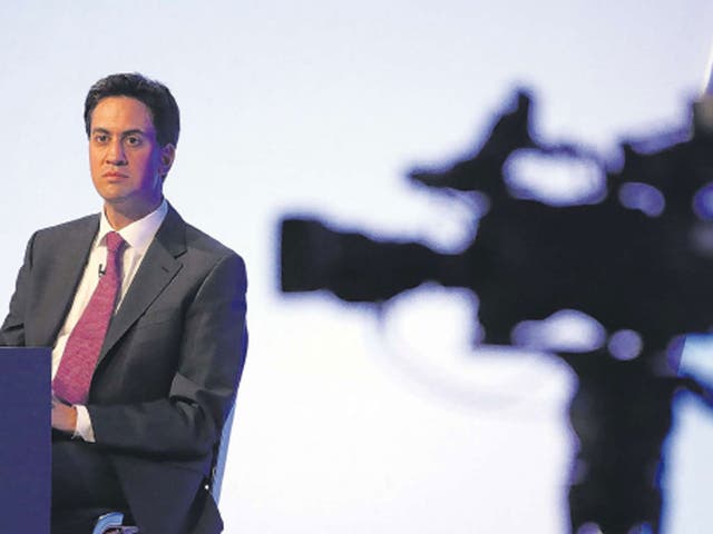 Ed Miliband at the Labour Party Conference yesterday