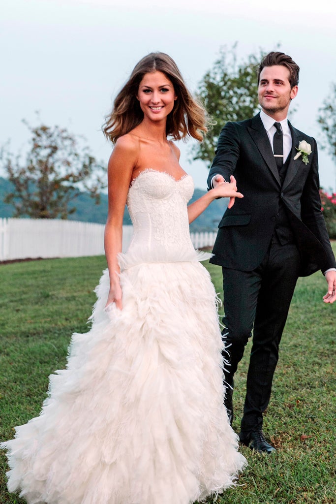 Kings of Leon bassist Jared Followill and model Martha Patterson at their wedding in Charlotte, Tennessee at the weekend.