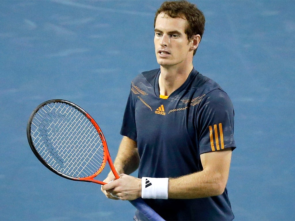 US Open winner Andy Murray in action during his straight-sets victory over Croatia’s Ivo Karlovic in Tokyo yesterday