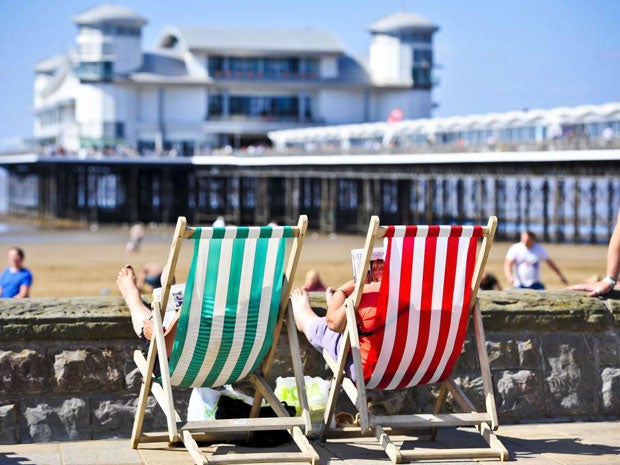 On the beach in Somerset: the county has some of the best holiday accommodation in the world, says TripAdvisor