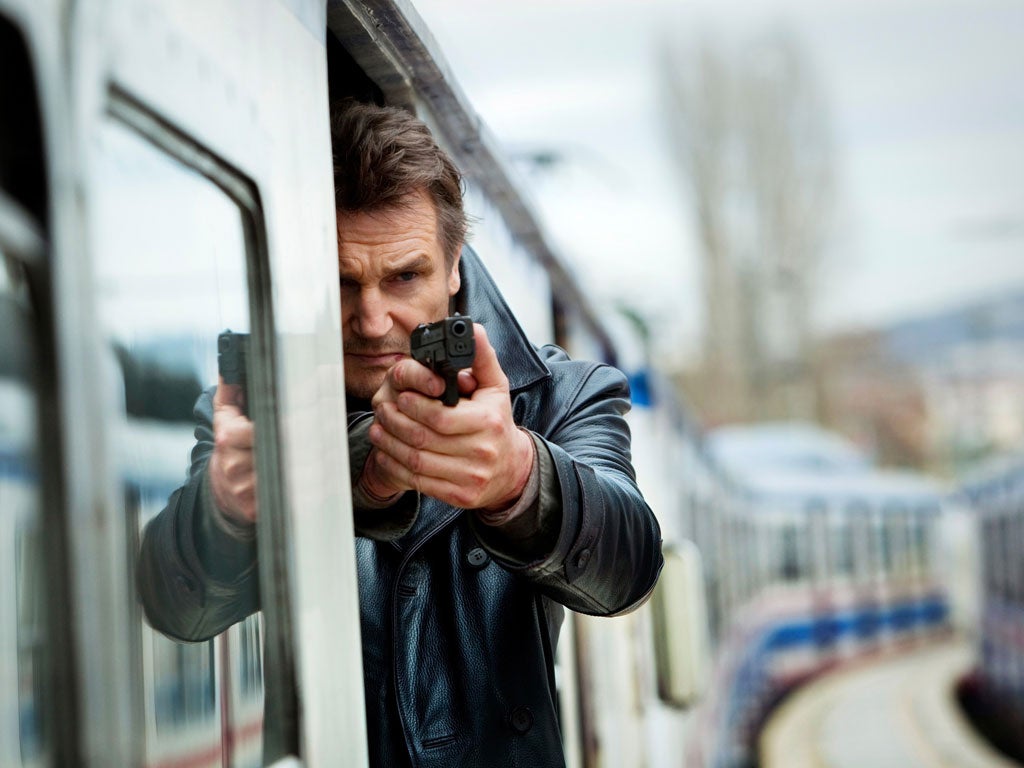 Half-cocked: Liam Neeson in the preposterous 'Taken 2'