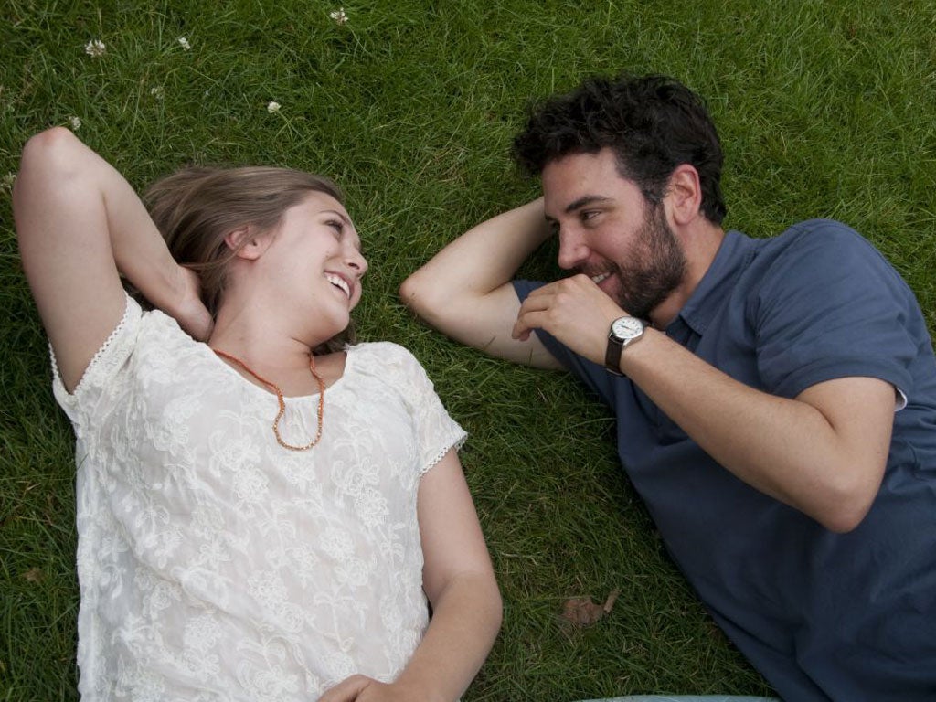 Elizabeth Olsen and Josh Radnor take a break from studying