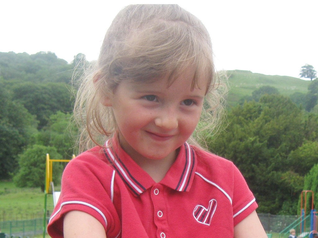 April Jones playing near her home in Machynlleth