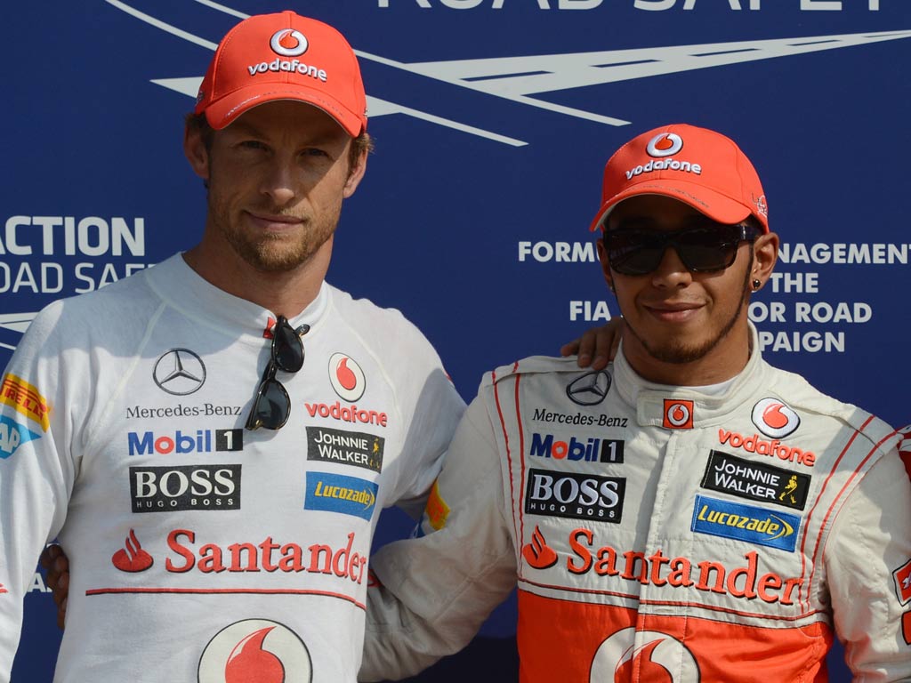 Jenson Button and Lewis Hamilton