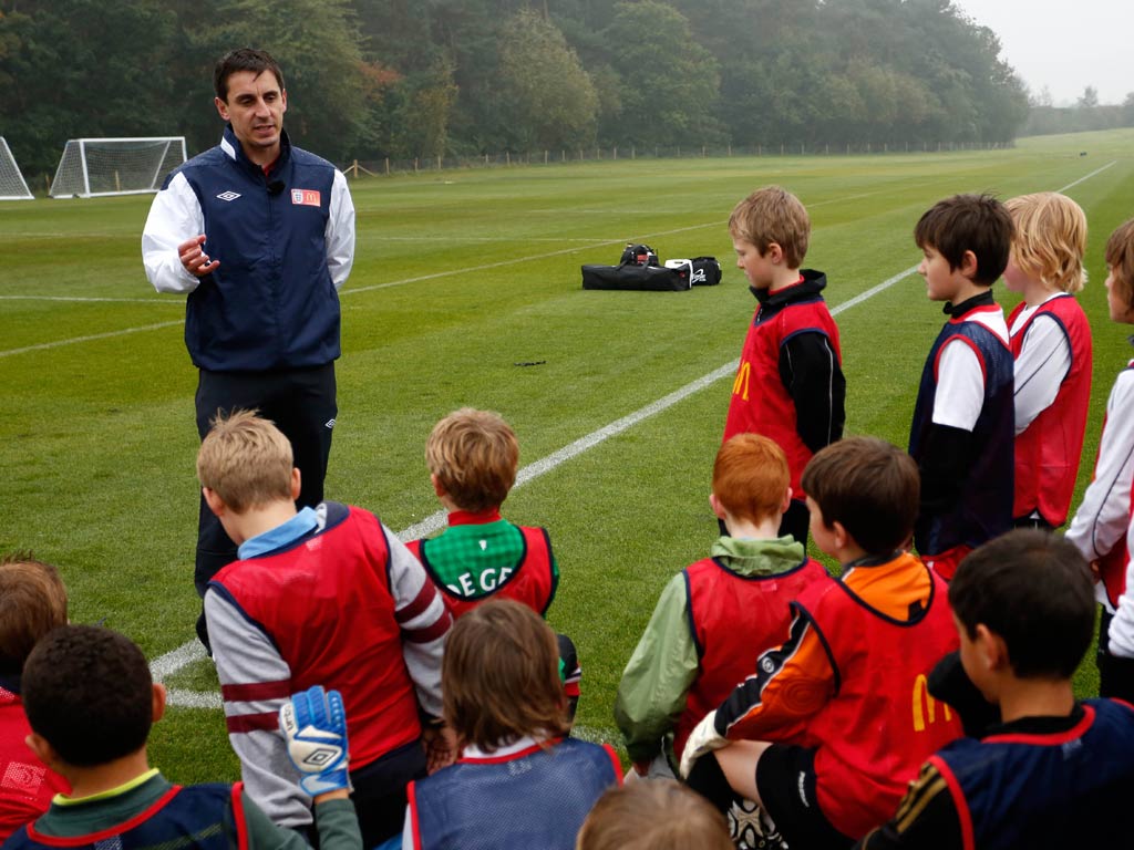 Gary Neville at St George's Park