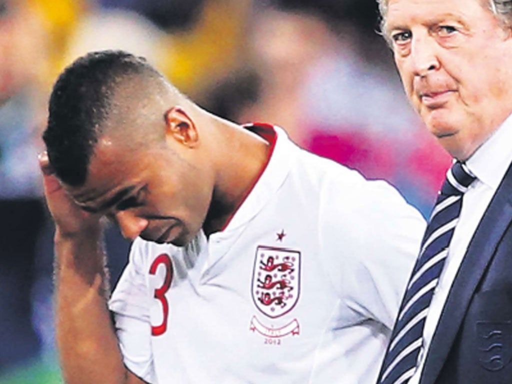 Ashley Cole (left) remains up for selection by Roy Hodgson