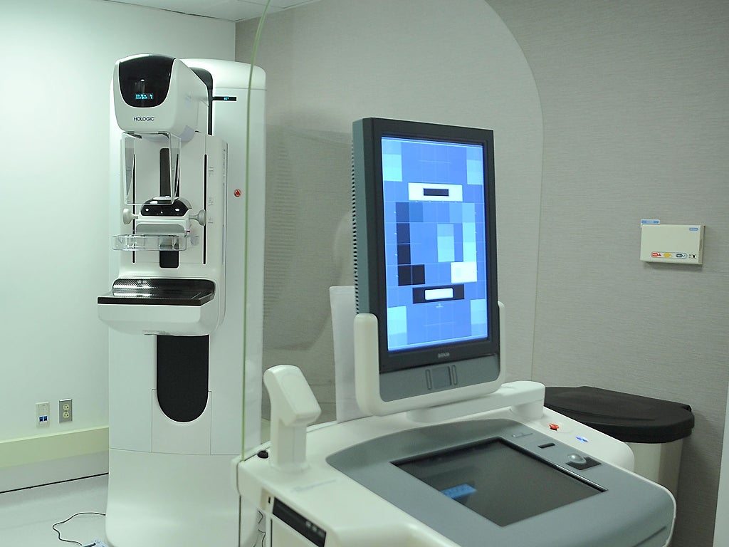A 3D Mammogram machine at the Dubin Breast Center at the Tisch Cancer Institute at Mount Sinai Hospital in New York City