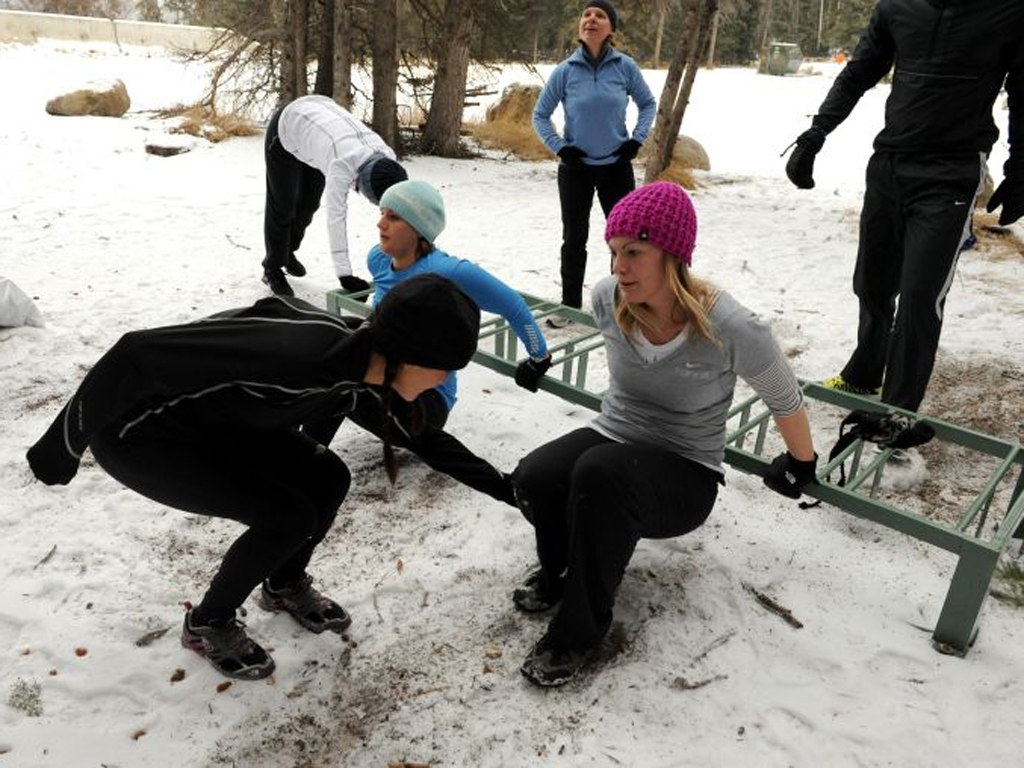 Lisa getting ski-fit