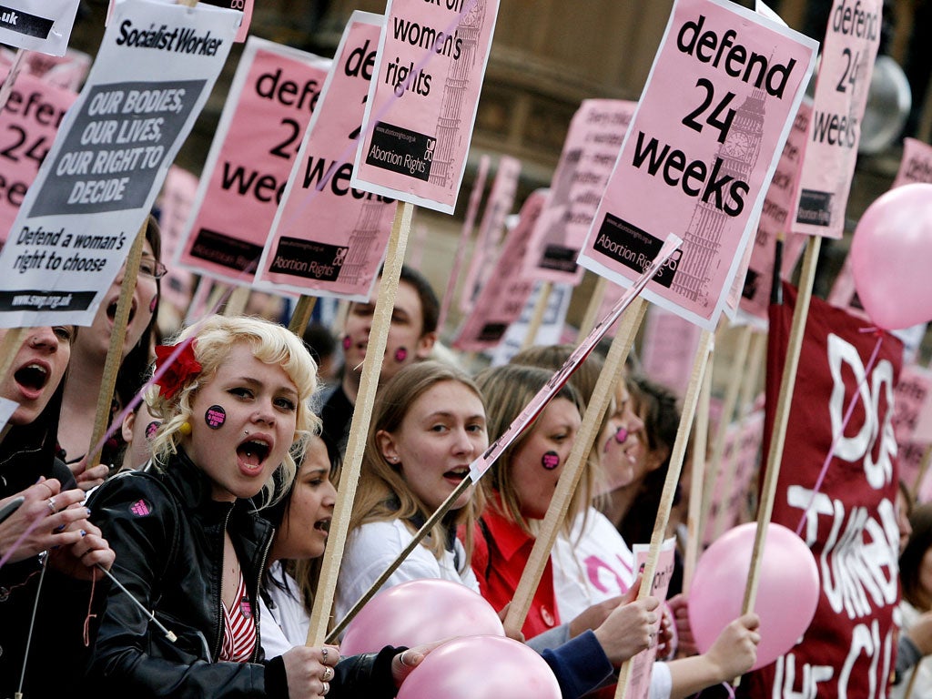 Pro-choice protesters face an increasingly harsh anti-abortion rhetoric from Republicans