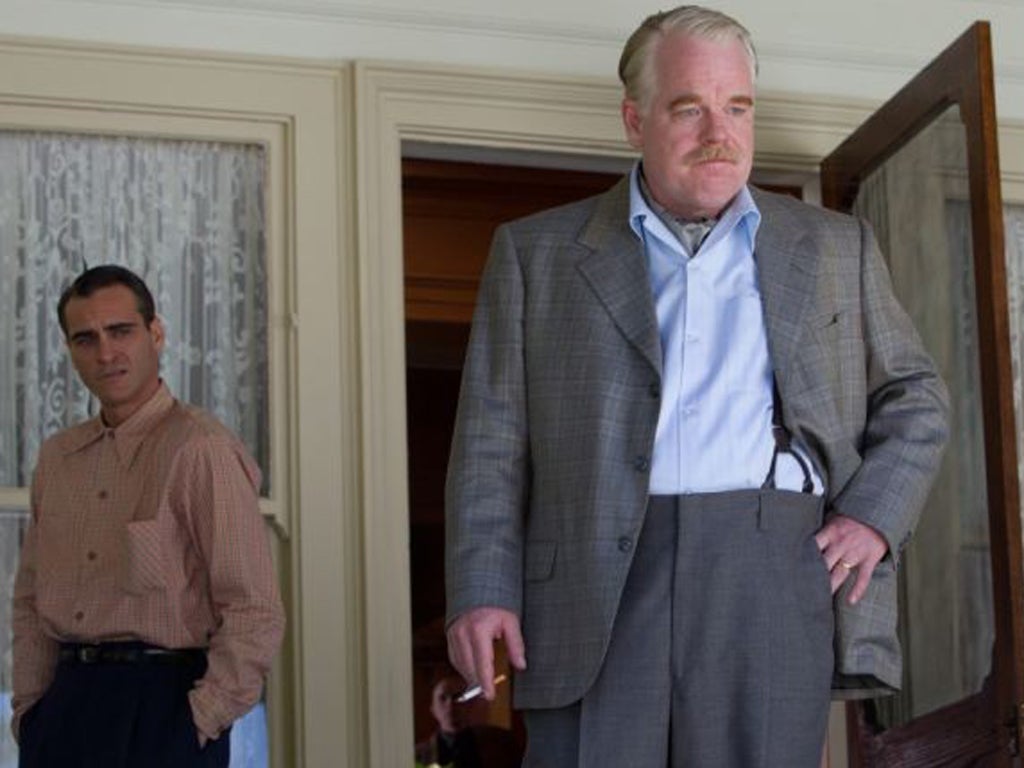 Joaquin Phoenix and Philip Seymour Hoffman star in 'The Master'