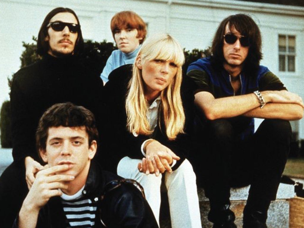 Back from left: John Cale, Mo Tucker, Nico, Sterling Morrison. Front left: Lou Reed