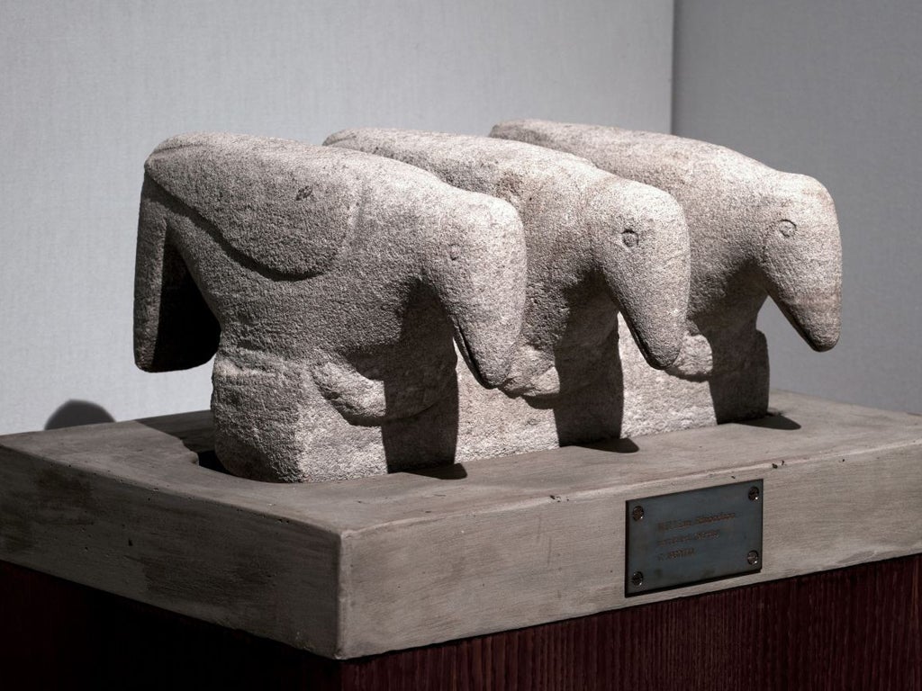 A limestone carving by US artist William Edmondson