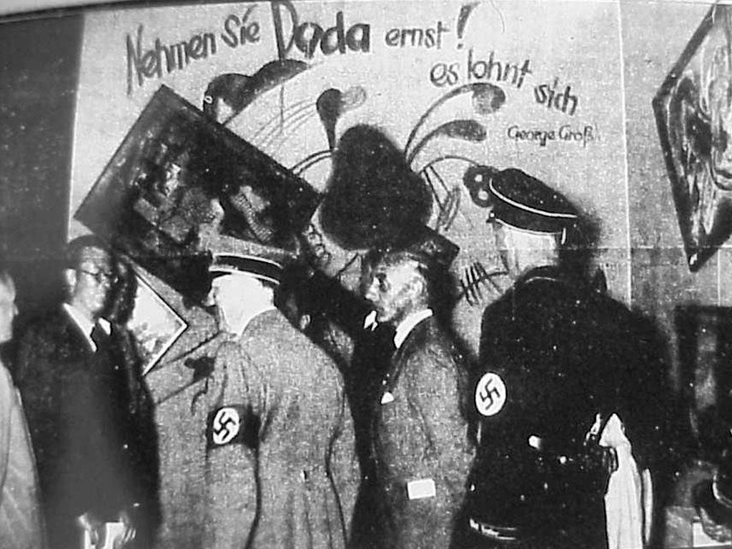 Hitler at Munich's  1937 “Degenerate Artist” show