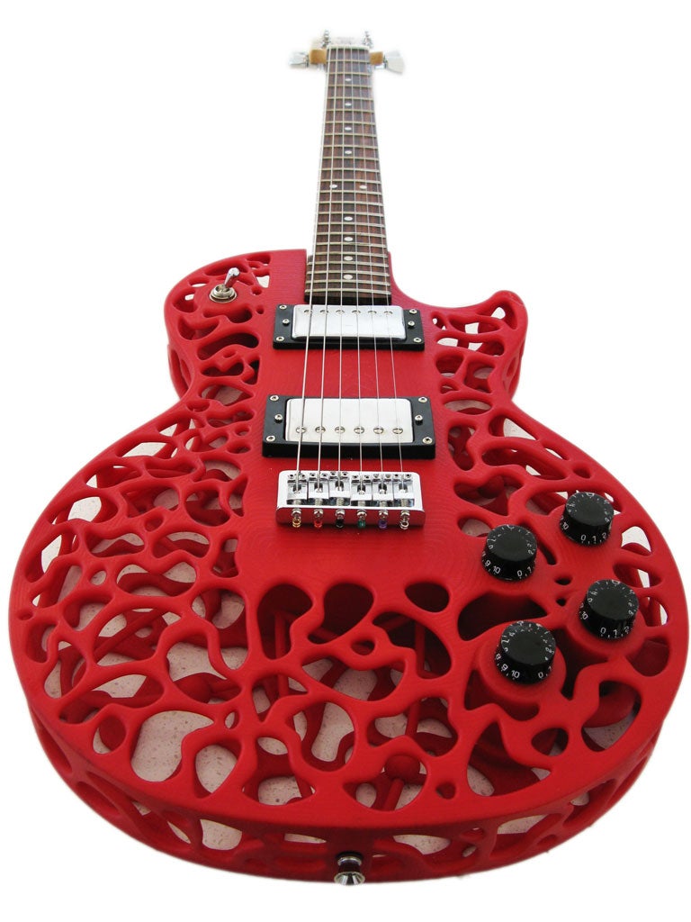 3D-printed instruments such as this will be played at the 3D Printshow