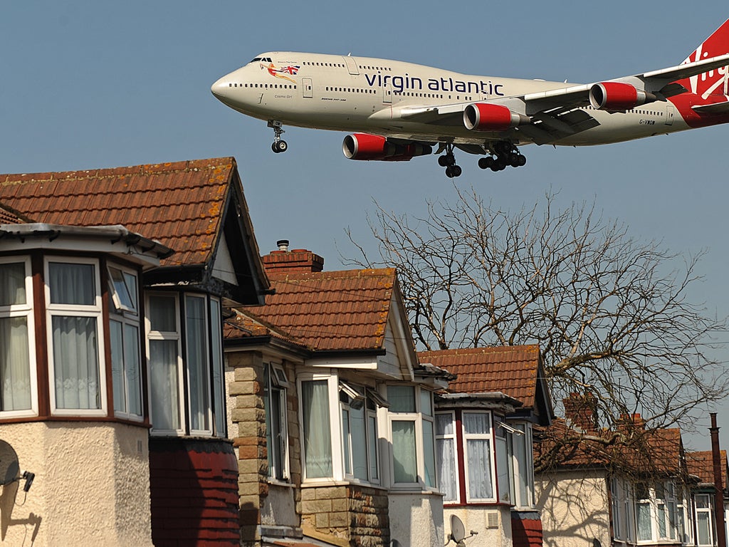 Around 600 planes take off and land every day from Athens International Airport. File photo shows a plane coming in to land at Heathrow, Europe's busiest airport