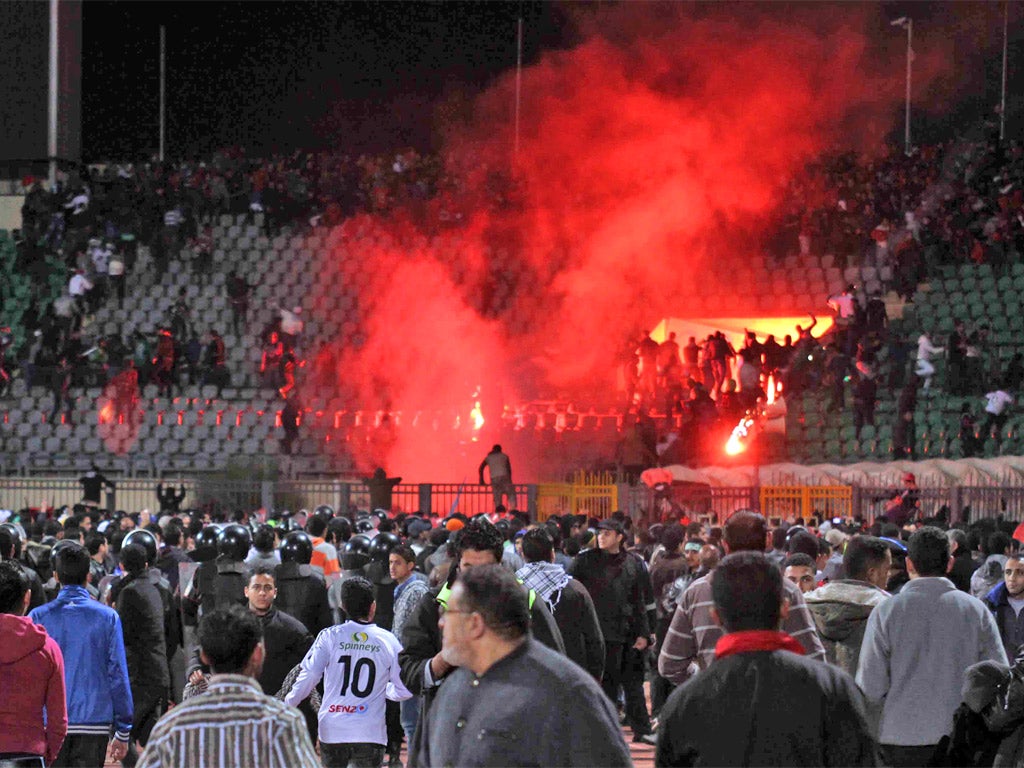 Violent clashes during the match in February