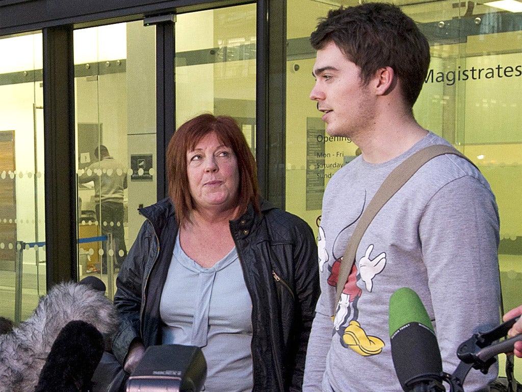 British computer hacker Richard O’Dwyer with his mother Julia