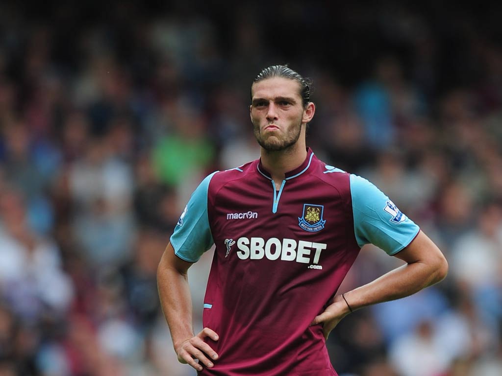 Andy Carroll is on loan at West Ham