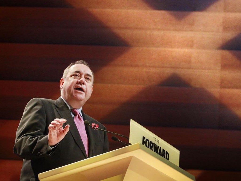 Alex Salmond rallied the SNP at its annual conference in Perth today
