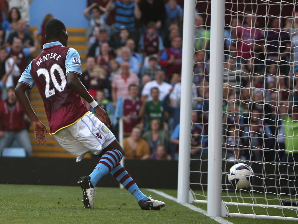 Aston Villa striker Christian Benteke