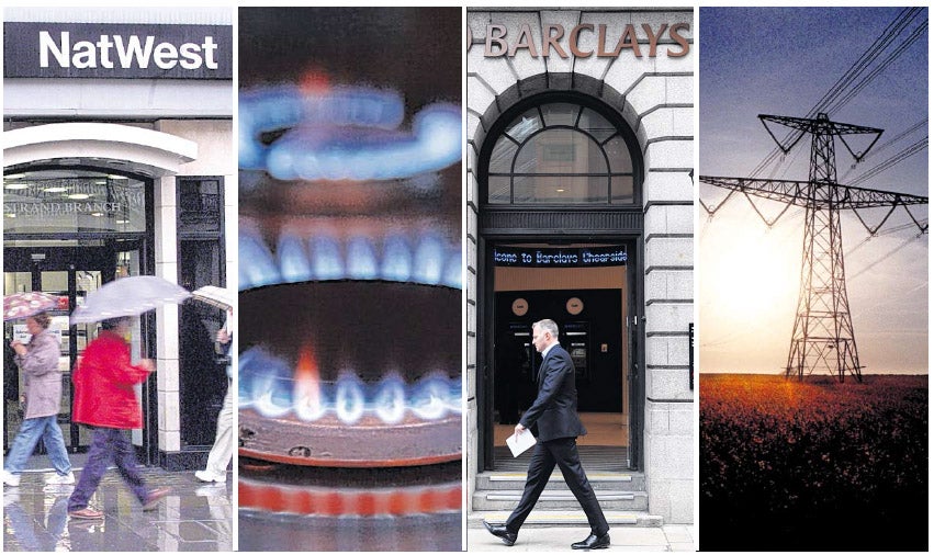 We're all in it together...banks and energy companies are accused of letting their customers down