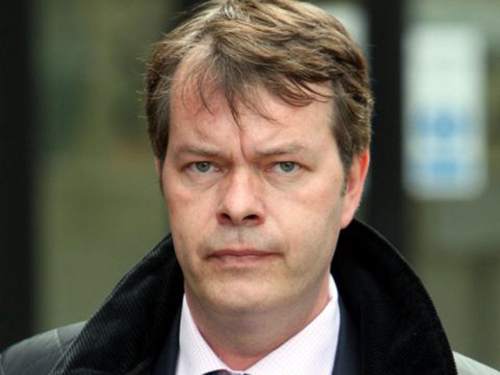 Close surveillance had failed, so Fulcher, above, took Halliwell to an isolated hilltop for questioning