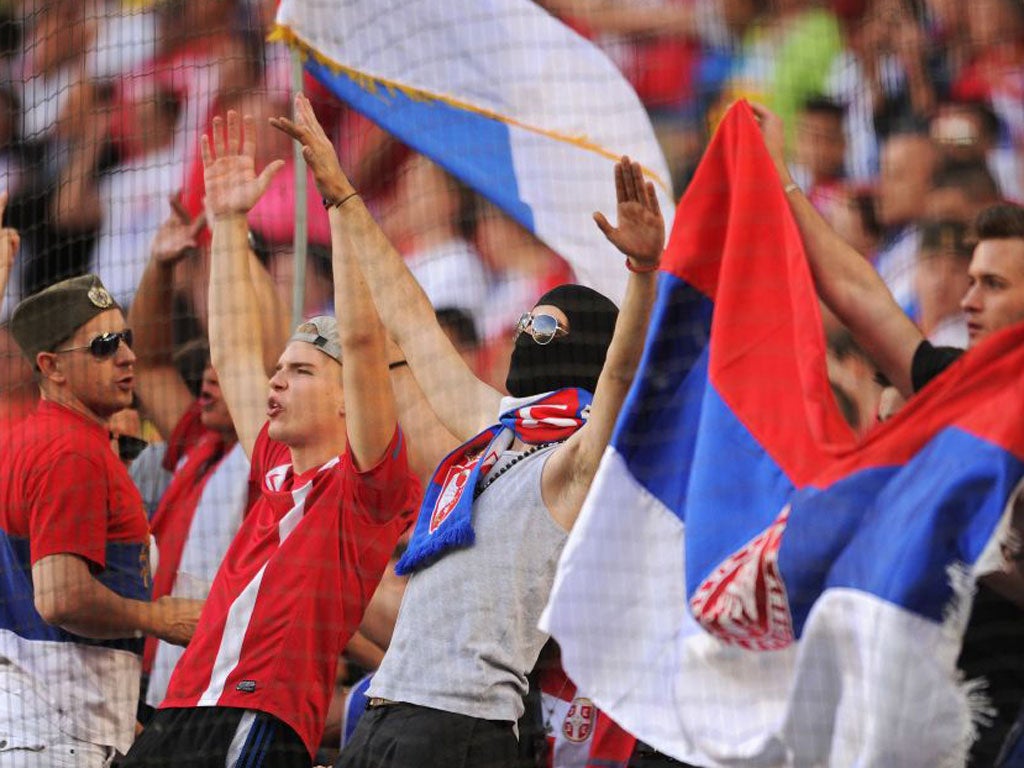 Serbia fans applauded Belgium’s anthem just days before the ugly England U21 clash